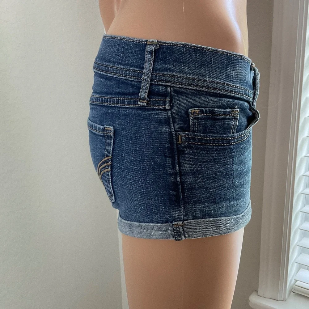 HOLLISTER short shorts Sz 1 blue - Picture 4 of 8